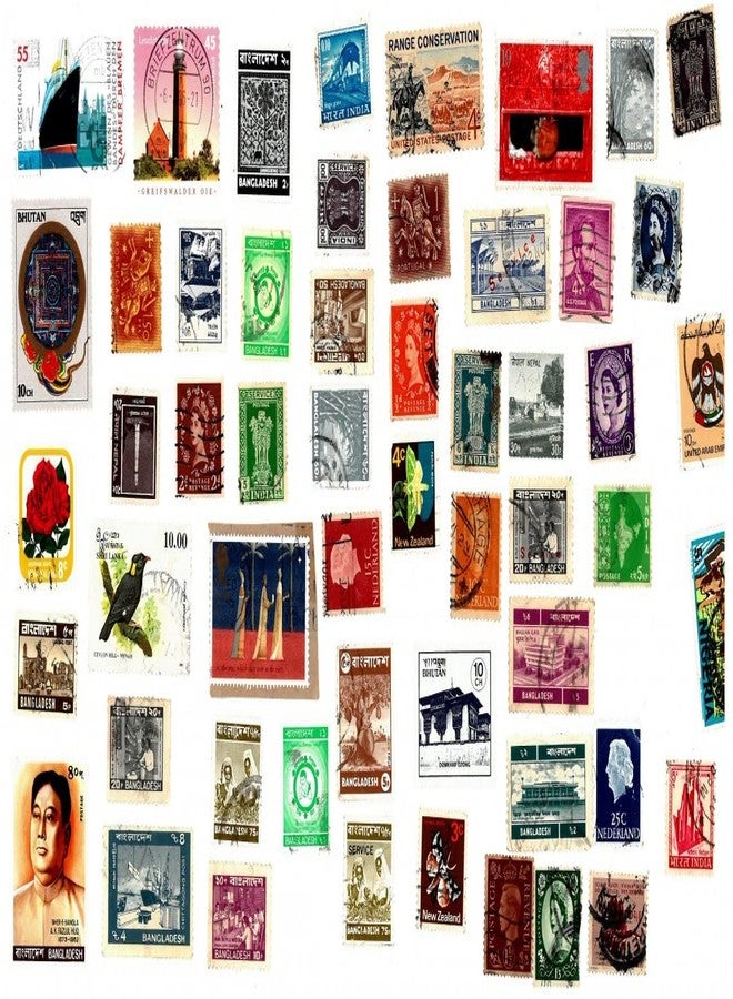 Prizm Mittalstamps 100 Different Whole World Stamps Large & Small Used Stamps - Image 2